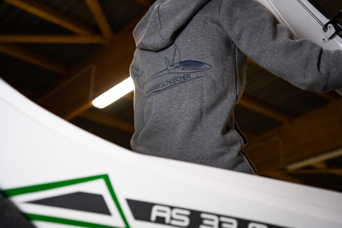 AS Logo - Sweat Kapuzen Jacke - Hellgrau - Damen