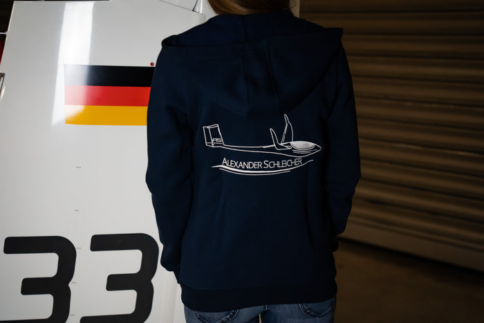 AS Logo - Sweat Kapuzen Jacke - Marine - Damen