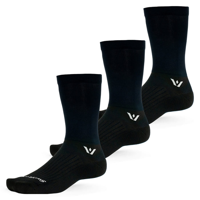 Three pairs of Aspire Crew socks in black