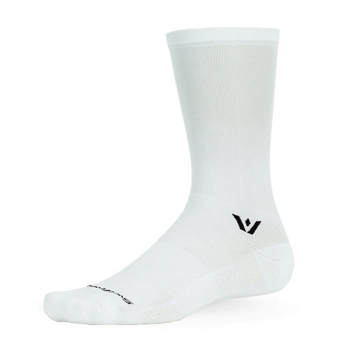 White crew height sock
