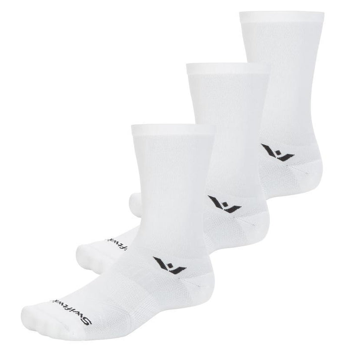 Three pairs of Aspire Crew socks in white