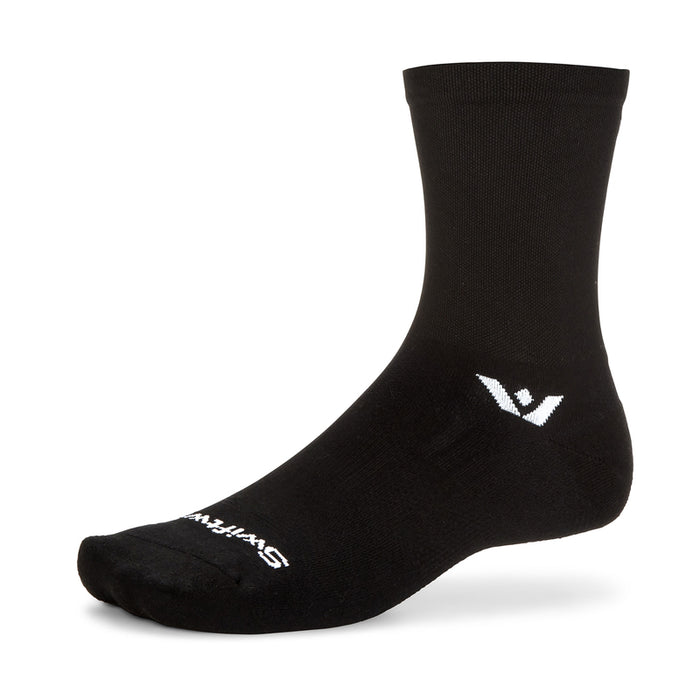 Black mid crew sock