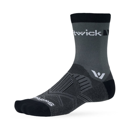 Black sock on a white background
