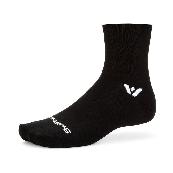 Aspire Quarter Crew High sock in black