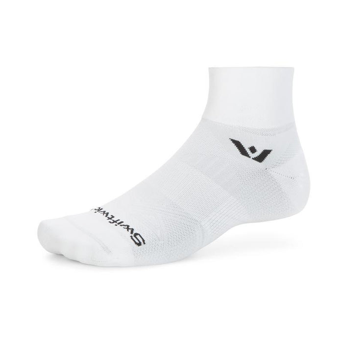 White quarter crew sock