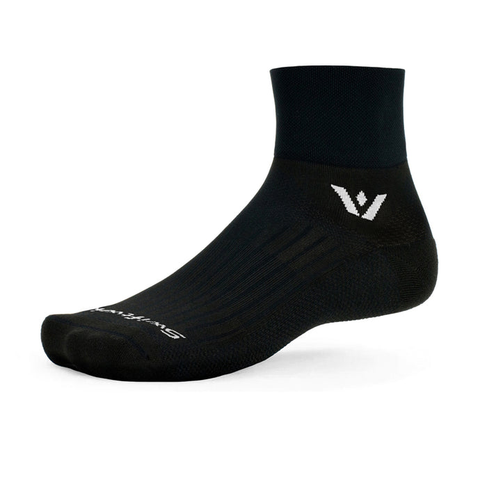 Aspire Quarter Crew sock in black