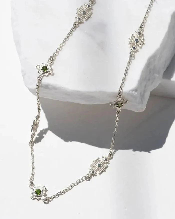 Ayllu Necklace | 925 Sterling Silver | Chrome Diopside