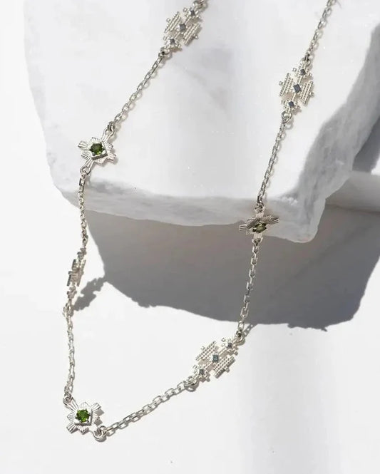 Ayllu Necklace | 925 Sterling Silver | Chrome Diopside