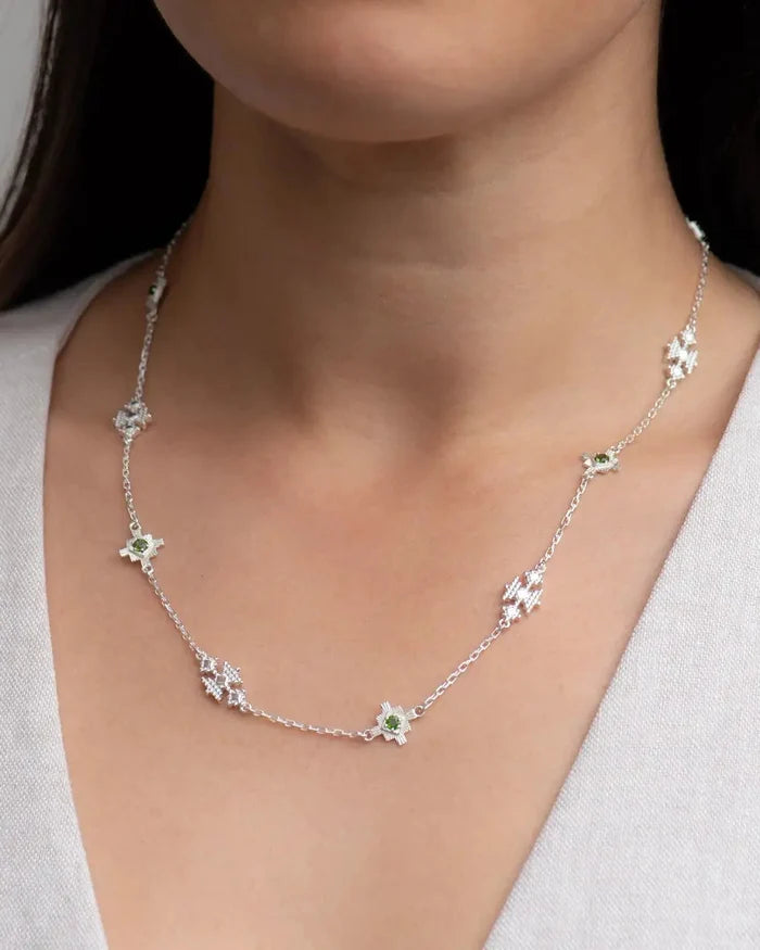 Ayllu Necklace | 925 Sterling Silver | Chrome Diopside