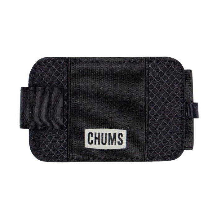 Low-profile bi-fold design 4 card slots ID window External elastic cash stash Magnetic closure Includes RFID-blocking card Dimensions: 2.5" x 4"