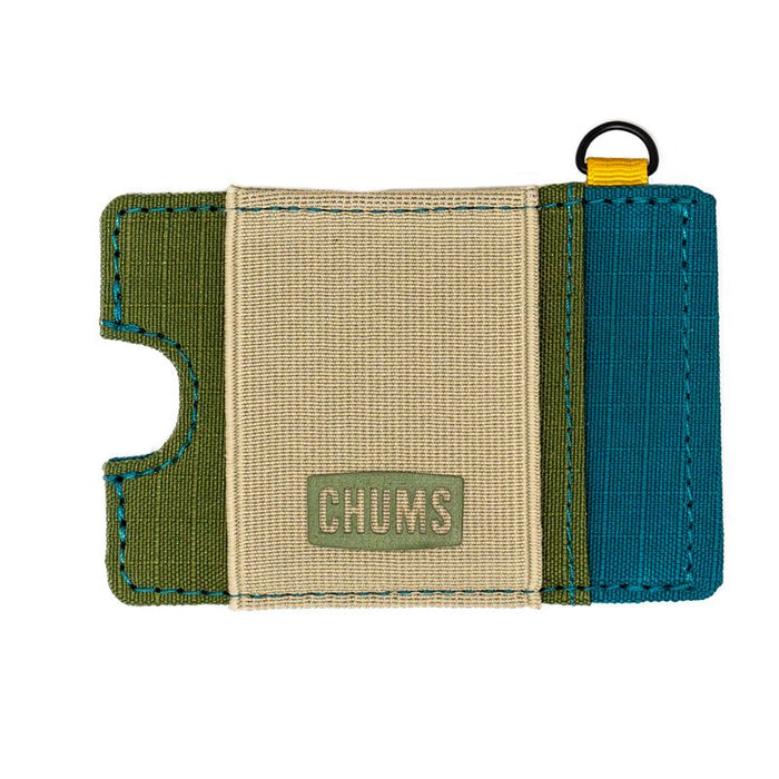 Low-profile, minimalist front pocket wallet    Push-up thumb notch for quick card access Dual elastic bands for stashing cash Made from durable ripstop canvas Includes RFID-blocking card Max Capacity 5-7 cards Dimensions 2.65” x 3.75”