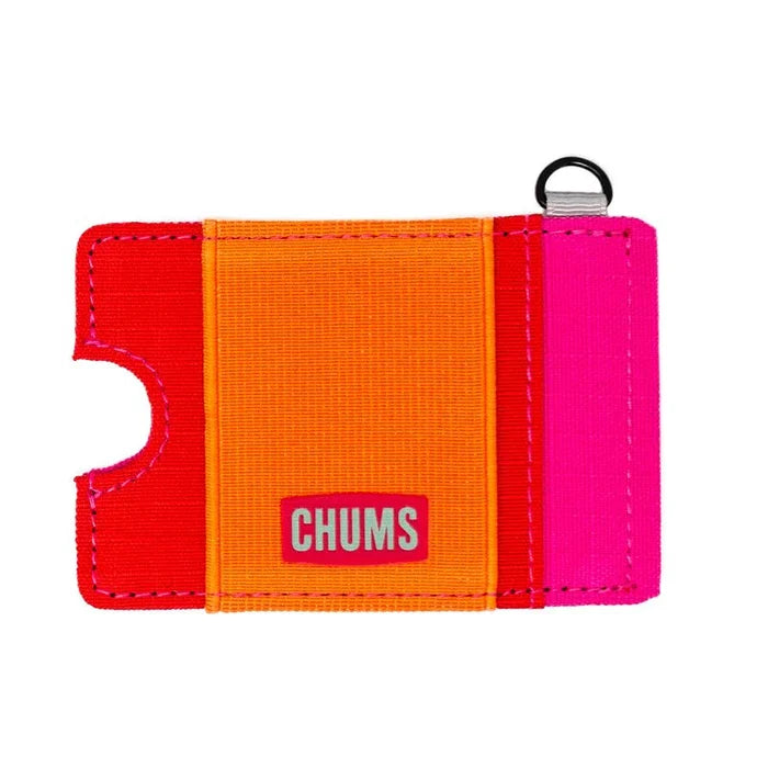 Low-profile, minimalist front pocket wallet    Push-up thumb notch for quick card access Dual elastic bands for stashing cash Made from durable ripstop canvas Includes RFID-blocking card Max Capacity 5-7 cards Dimensions 2.65” x 3.75”