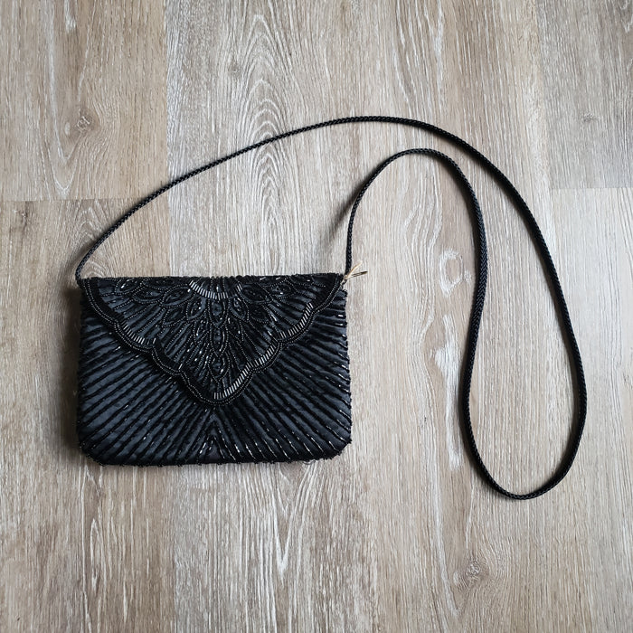 Beaded Black Purse