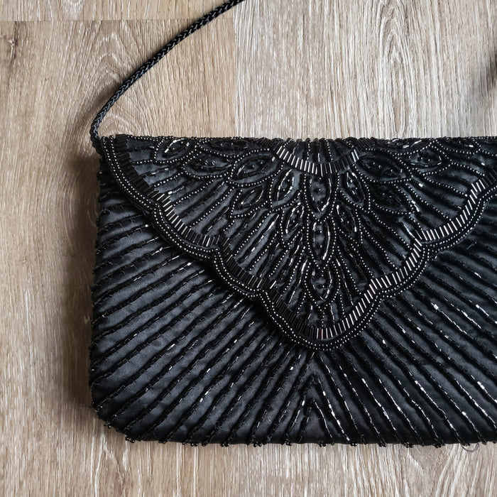 Beaded Black Purse