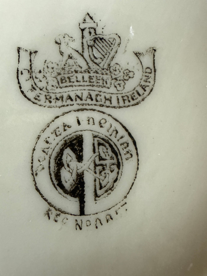 Belleek Irish Porcelain Baccuhus Sugar Creamer
