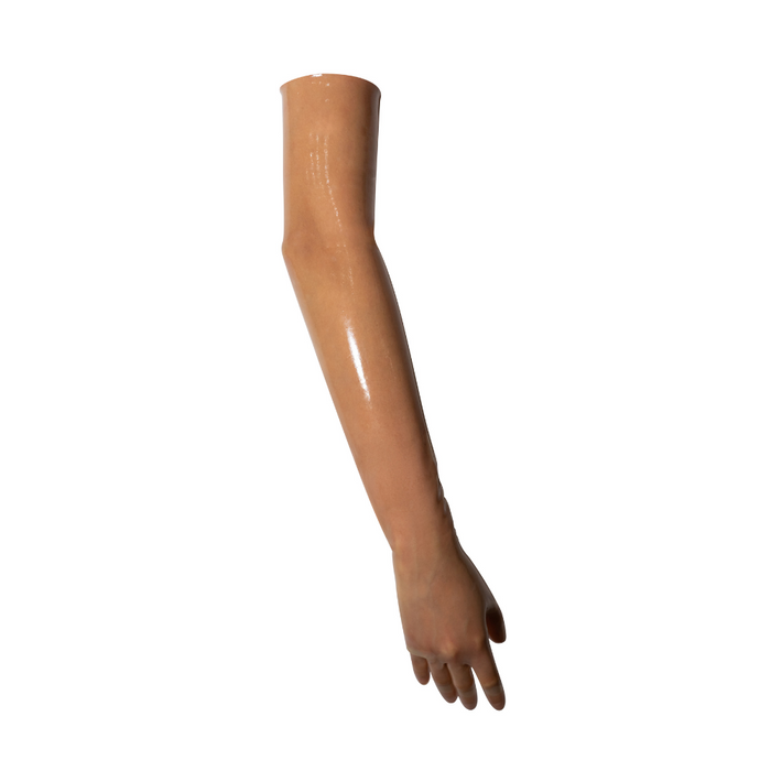 Bespoke Long Gloves Transparent Natural / 7" Womens - Vex Inc. | Latex Clothing