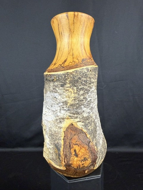 Birch Bark Solid Wood Vase