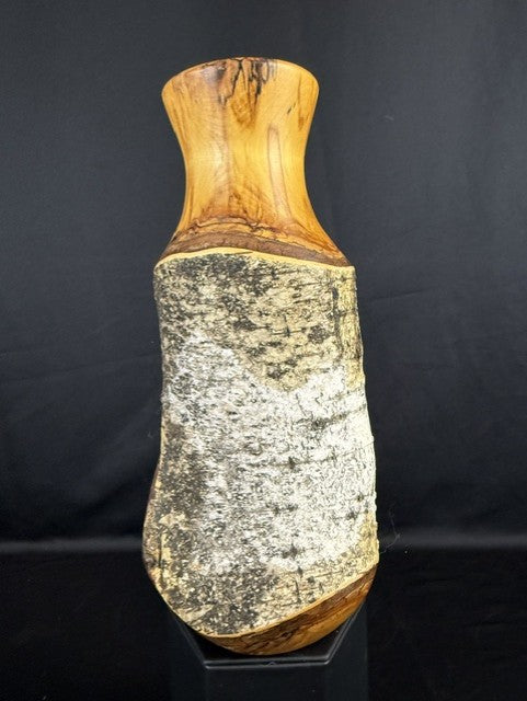 Birch Bark Solid Wood Vase
