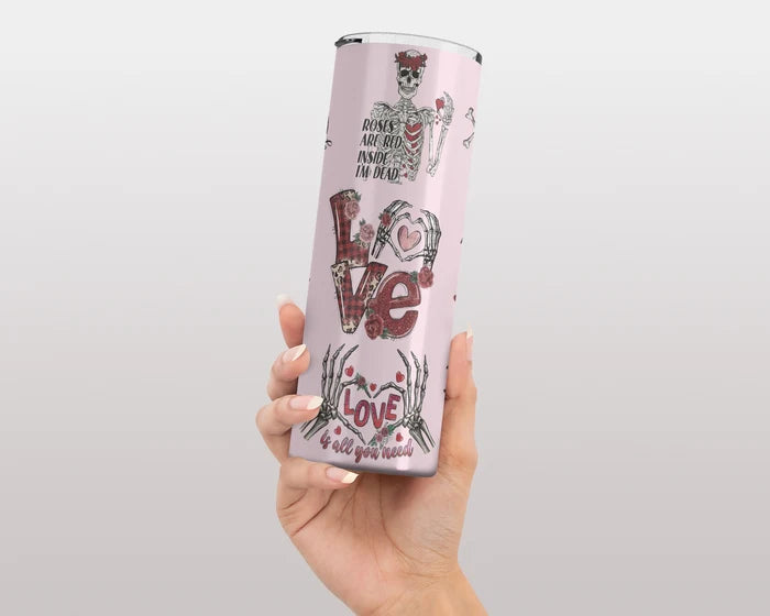Bitterly Beautiful Skeleton 20 oz Tumbler | 1314 Creations