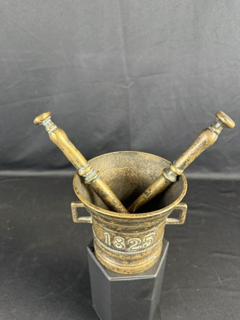 Brass Apothecary Mortar and 2 Pestles