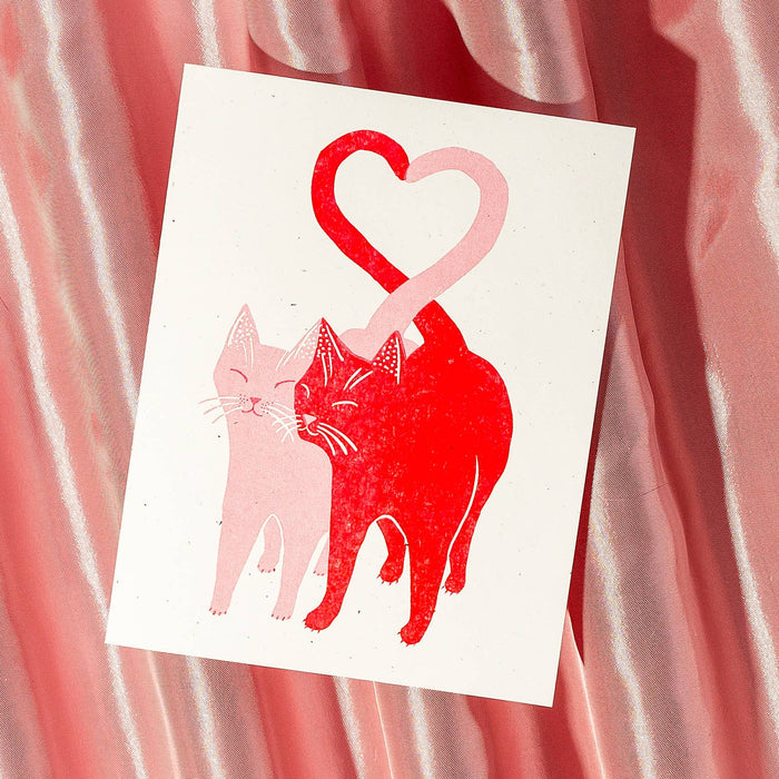 Bromstad Printing Co. - Love Cats Special Edition - Risograph Card