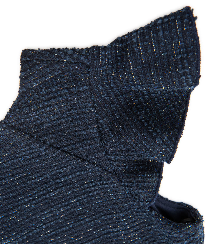 By Debra Girls Milly Navy Boucle Flutter Sleeve Sheath Dress Girls Special Dresses By Debra