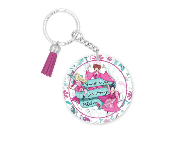 Cancer Chose the Wrong Witch | Novelty Keychain