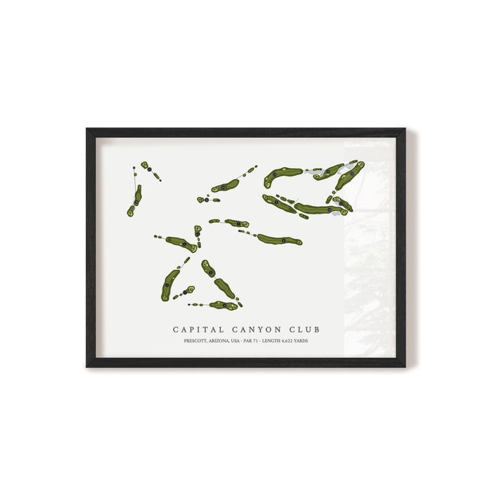 Capital Canyon Club | Golf Course Map | Black Frame