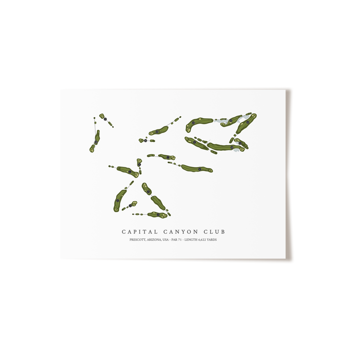 Capital Canyon Club | Golf Course Map | Unframed
