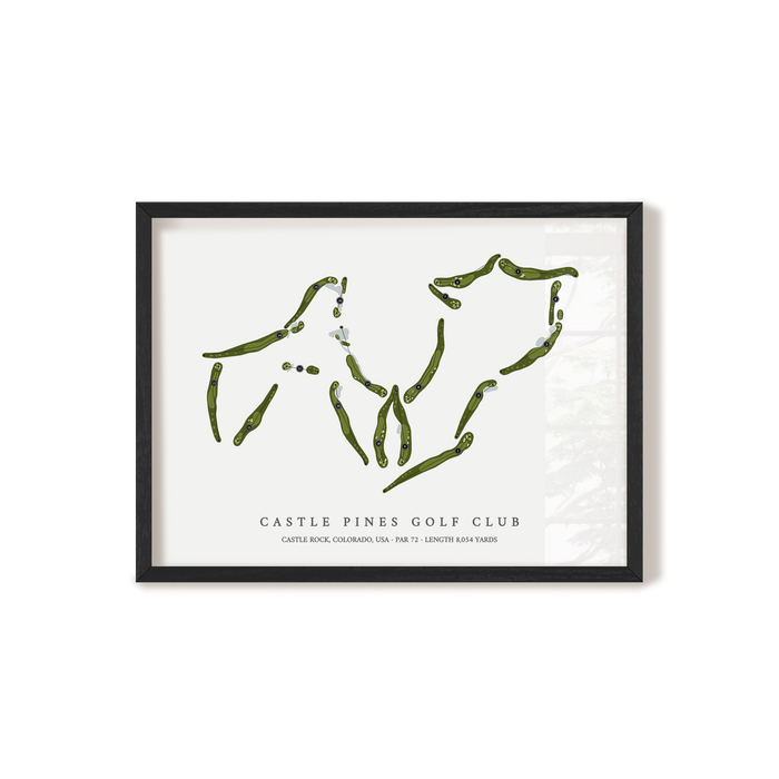 Castle Pines Golf Club | Golf Course Map | Black Frame
