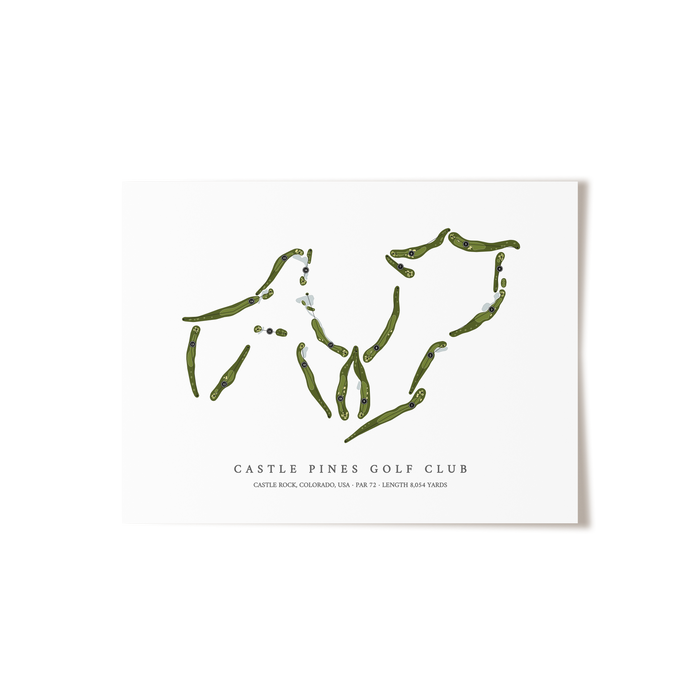 Castle Pines Golf Club | Golf Course Map | Unframed
