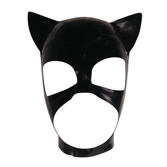 Cat Hood READY TO SHIP - Medium 23" Crown / 15"neck / Black Womens - Vex Inc. | Latex Clothing