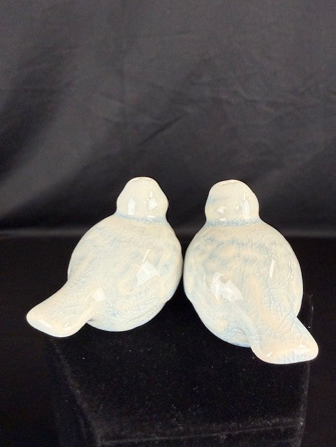MCM Ceramic Blue Birds Salt & Pepper Shakers