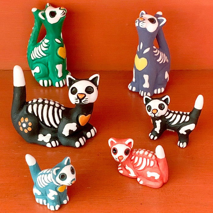 Ceramic Skelly Cat - Large