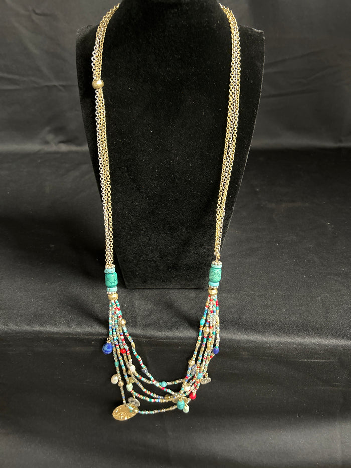 Chico's Multi Strand Beaded Necklace