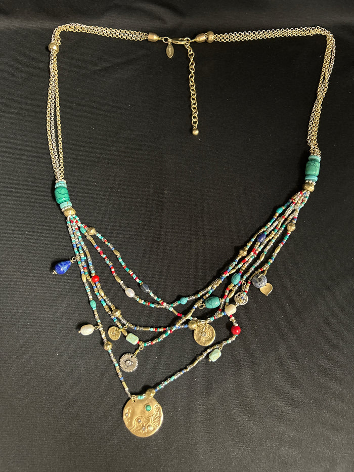 Chico's Multi Strand Beaded Necklace