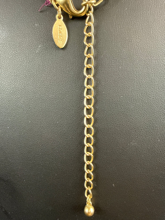 Chicos Sodalite Gold Tone Necklace