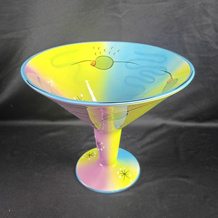 Clay Art Hand Painted Ceramic Martini