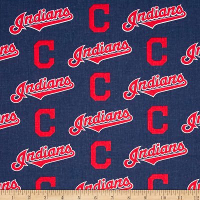 Cleveland Indians Licensed MLB, Cotton Fabric