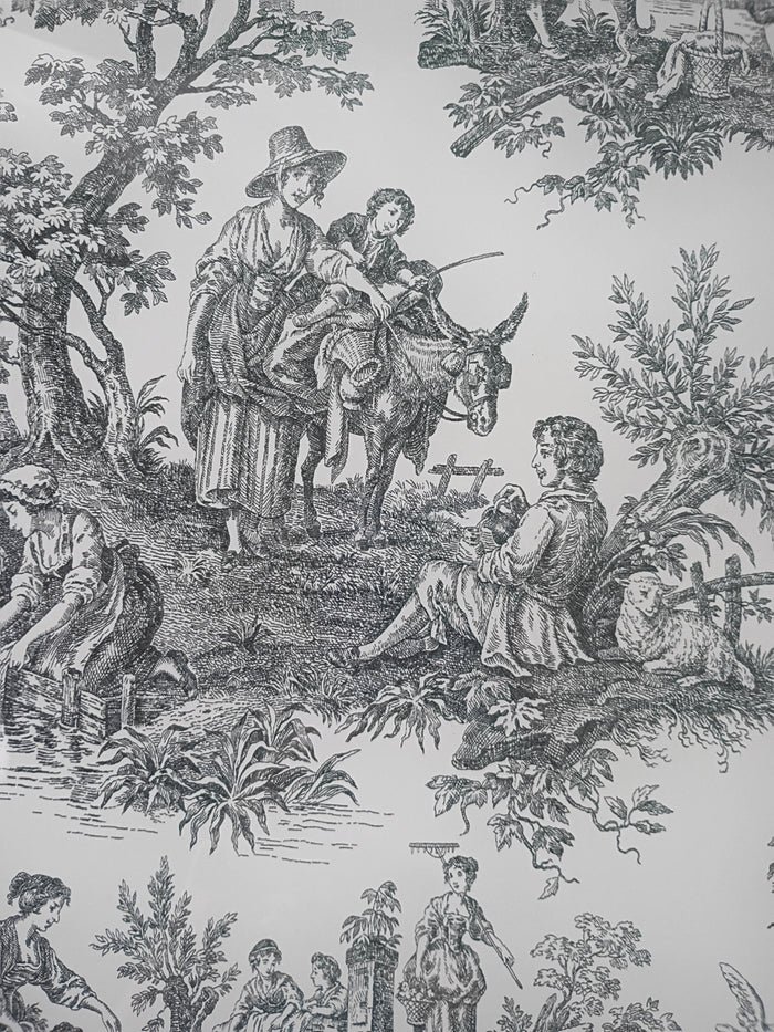 Colonial Print Glass Placemats