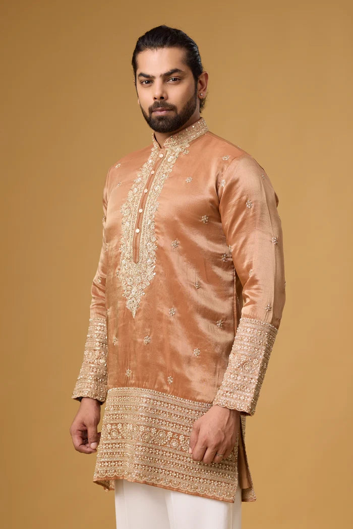 Buy Copper Kurta Set for Men Online India | Mahavir NX