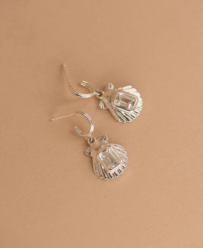 Cordelia Earrings | 925 Sterling Silver with White Topaz