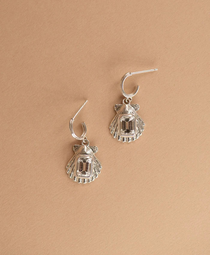 Cordelia Earrings | 925 Sterling Silver with White Topaz