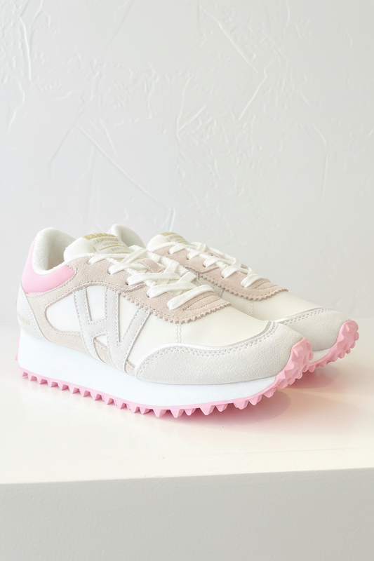 Cosmic Pink Spiked Sole Vintage Havana Running Sneaker