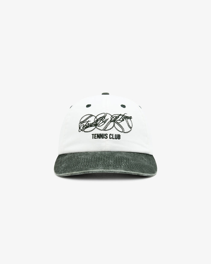 Cotton Dad Cap - White / Washed Green
