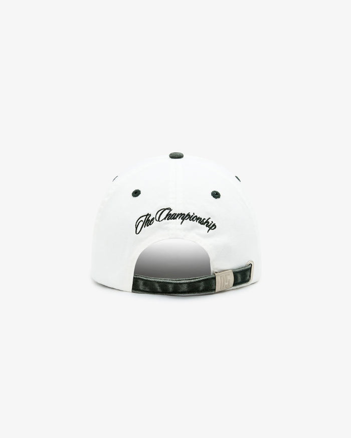 Cotton Dad Cap - White / Washed Green
