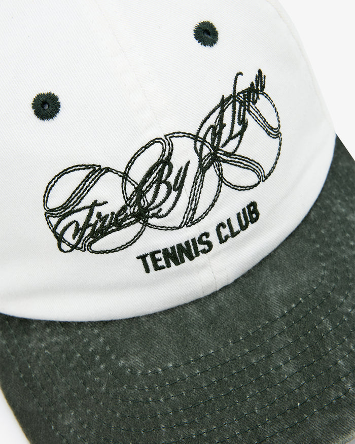 Cotton Dad Cap - White / Washed Green