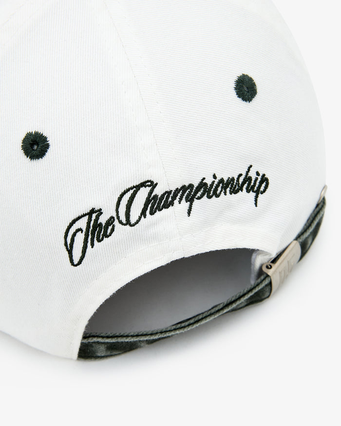 Cotton Dad Cap - White / Washed Green
