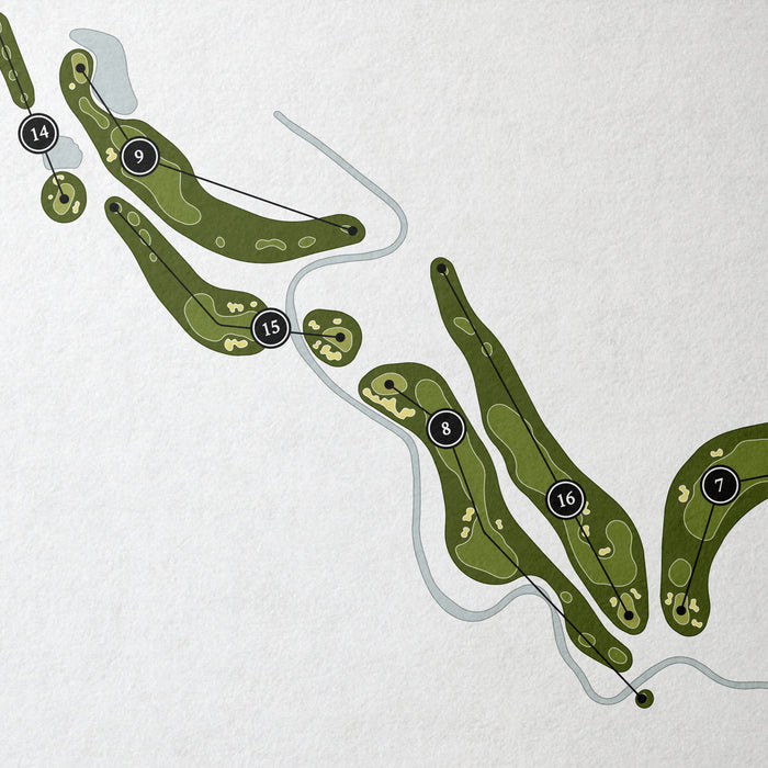 Country Club of St Albans - Tavern Creek | Golf Course Map | Close Up