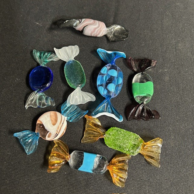 Crystal Candy Dishes w/ Murano Candies